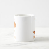 Schattige Tea-Rex Dinosaur Persoonlijke Naam Koffiemok (Center)