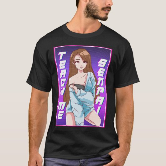Schattige Teach Me Senpai Anime Girl Japans Kawaii T-shirt (Voorkant)