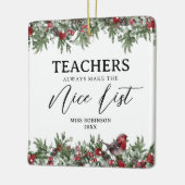 Schattige Teacher Gift Christmas Keramisch Ornament (Links)