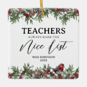 Schattige Teacher Gift Christmas Keramisch Ornament (Voorkant)
