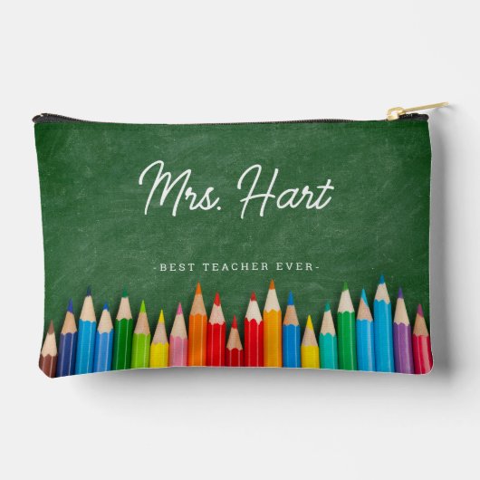 Schattige Teacher schoolbord Gekleurde potloden Etui (Achterkant)