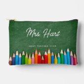 Schattige Teacher schoolbord Gekleurde potloden Etui (Voorkant)