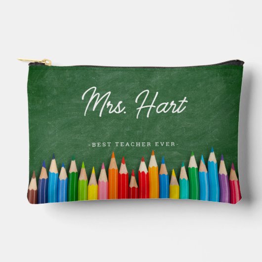 Schattige Teacher schoolbord Gekleurde potloden Etui (Voorkant)