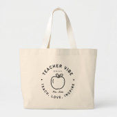 Schattige Teacher Vibe Stamp Canvas tas (Voorkant)