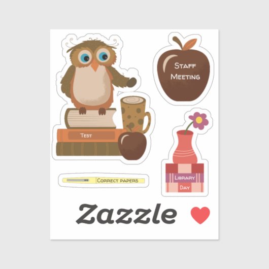 Schattige Teachers Planner Sticker Pack (Vel)
