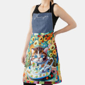 Schattige Teacup Cat All-Over Print Schort (Insitu)