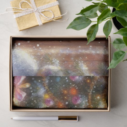 Schattige Teacup Mouse Feestelijke Kerstdecoupage Tissuepapier (Geschenk)