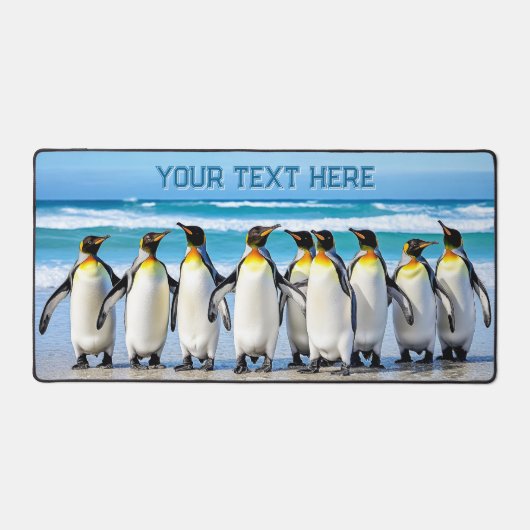 Schattige Team Penguin Funny Animal Bureaumat (Voorkant)