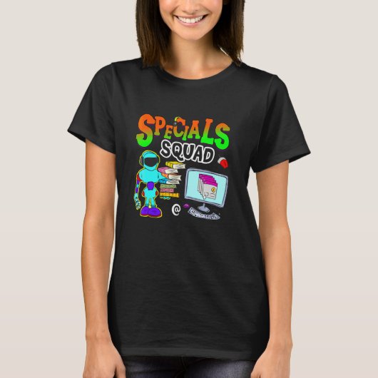 Schattige technologie computer leraar terug naar s t-shirt (Voorkant)