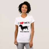 Schattige teckel liefde t-shirt (Voorkant volledig)