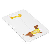 Schattige teckel met worstballonmagneet magneet (Rechterzijde)