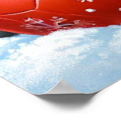 Schattige teckel puppy spelen in de sneeuw poster (Hoek)