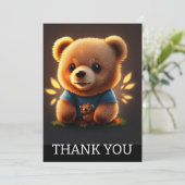 Schattige Teddiebeer Dank Je Bedankkaart (Staand voorkant)