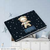 Schattige Teddy Bear Astronaut Boy Baby shower Gastenboek