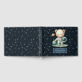 Schattige Teddy Bear Astronaut gastenboek voor jon (Volledig)