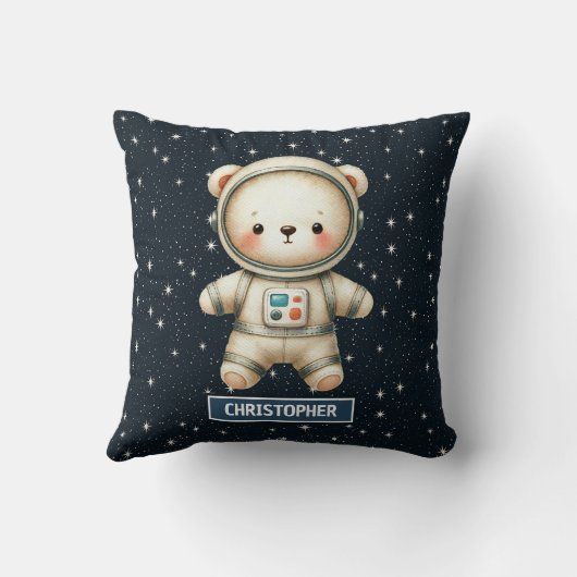 Schattige Teddy Bear Astronaut Kussen voor Baby Bo (Achterkant)