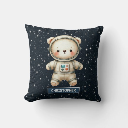 Schattige Teddy Bear Astronaut Kussen voor Baby Bo (Voorkant)