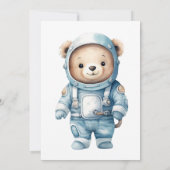 Schattige Teddy Bear Astronaut Verjaardagsfeest Kaart (Achterkant)