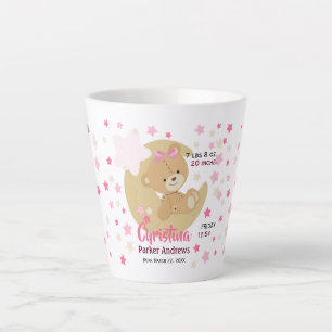 Schattige teddy Bear Baby Girl Latte Mok