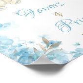 Schattige Teddy Bear Baby shower Sign Favorieten & Poster (Hoek)
