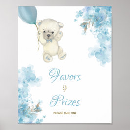 Schattige Teddy Bear Baby shower Sign Favorieten & Poster