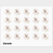 Schattige Teddy Bear Baby shower Waterverf Modern Ronde Sticker (Vel)