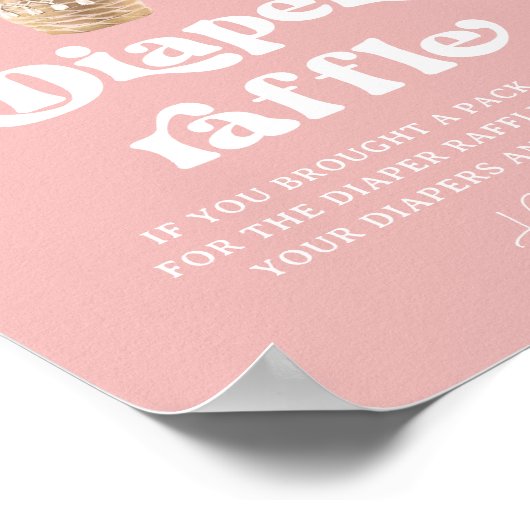 Schattige Teddy Bear Balloon Baby Meisje Luier Raf Poster (Hoek)