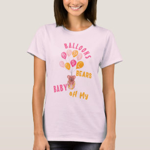 Schattige Teddy Bear Balloon Baby Meisje Moeder om T-shirt