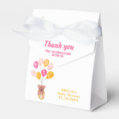 Schattige Teddy Bear Balloon Baby shower Dank u Bedankdoosjes (Voorkant Zijde)