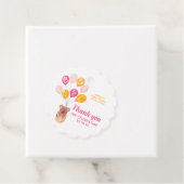 Schattige Teddy Bear Balloon Baby shower Dank u Bedankjes Labels (In situ)