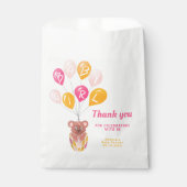 Schattige Teddy Bear Balloon Baby shower Dank u Bedankzakje (Voorkant)