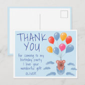 Schattige Teddy Bear Balloons Kinderen Verjaardag Briefkaart (Voorkant / Achterkant)