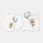Schattige Teddy Bear Boy Baby shower Dank u Favor Bedankdoosjes (Uitgevouwen)