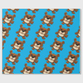 Schattige Teddy Bear Cadeaupapier (Vlak)