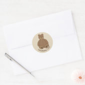 Schattige Teddy Bear Classic Round Sticker (Envelop)