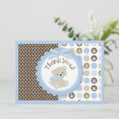 Schattige Teddy Bear Hartelijk dank Bedankkaart (Staand voorkant)
