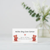 Schattige Teddy Bear Kinderopvang oppas Visitekaartje (Staand voorkant)