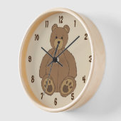 Schattige Teddy Bear Large Clock (Hoek)
