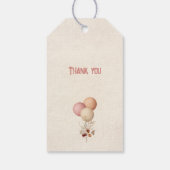 Schattige Teddy Bear Meisje Herfst Verjaardagsguns Cadeaulabel (Achterkant)