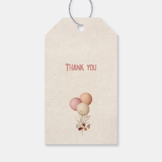 Schattige Teddy Bear Meisje Herfst Verjaardagsguns Cadeaulabel (Achterkant)