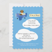 Schattige Teddy Bear piloot vliegtuig Het is een j Kaart (Voorkant)