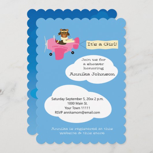 Schattige Teddy Bear piloot vliegtuig Het is een m Kaart (Voorkant / Achterkant)