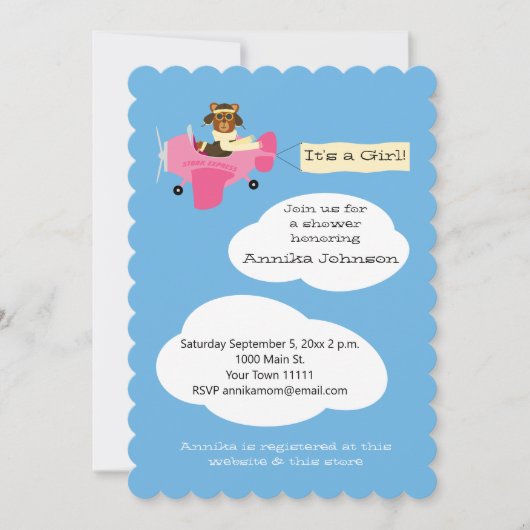 Schattige Teddy Bear piloot vliegtuig Het is een m Kaart (Voorkant)