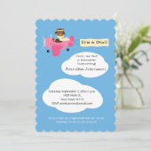 Schattige Teddy Bear piloot vliegtuig Het is een m Kaart (Staand voorkant)