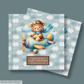 Schattige Teddy Bear Pilot Baby shower gastenboek