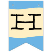 Schattige  Teddy Bear Pilot Happy Birthday Vlaggetjes (Tweede vlag)