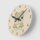 Schattige Teddy Bear Ronde Klok (Hoek)