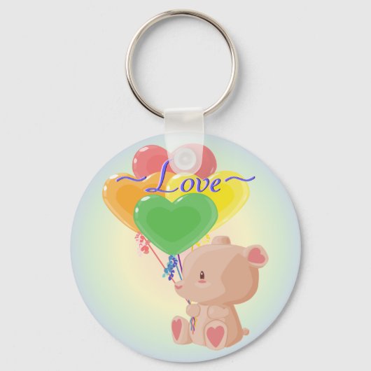 Schattige Teddy Bear Sleutelhanger (Voorkant)