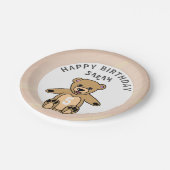 Schattige Teddy Bear Speelgoed Kind`s Verjaardag Papieren Bordje (Gekanteld)