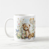 Schattige Teddy Bear Tea Party Bloemen Mok (Links)